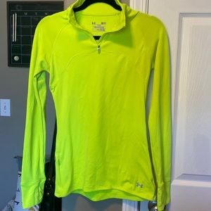Neon Yellow Under Amour long sleeve running top   #59